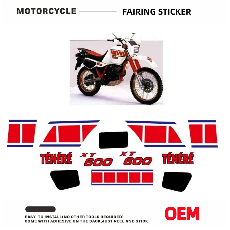 Fairing Shell Sticker Decal Replica Full Car Sticker Decals For Yamaha XT 600 Z TENERE 1983-1984