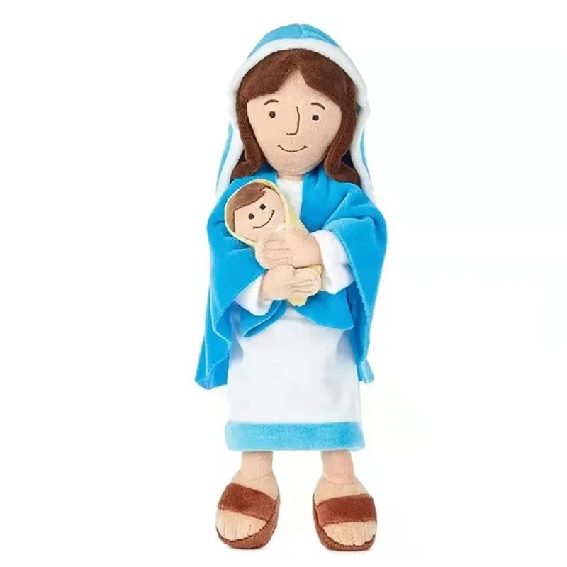 Yesu-Oreillers en peluche de beurre de Jésus, cadeau de Thanksgiving, ornement de beurre de Maria arabe, oreiller tacheté de Jésus, nouveau