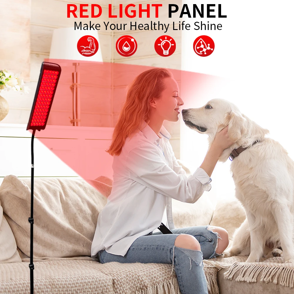 얼굴 및 전신용 적색광 램프 적색광 패널 적외선 장치 조절 가능한 스탠드 660nm & 850nm 가정용 얼굴 및 전신 케어