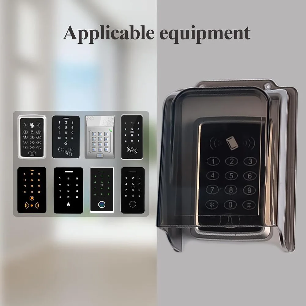 PC Plastic Rain Cover for Outdoor Doorbell Keypad For Access System Fingerprint Scanner Time Attendance Device Grey 20C-50C