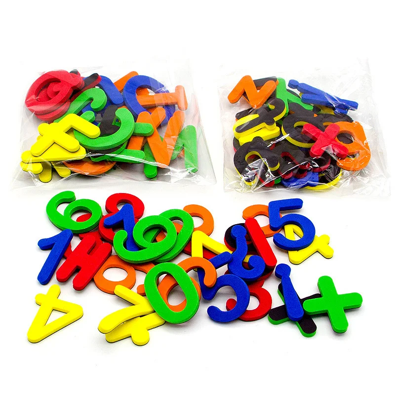 24-76pcs lettere dell\'alfabeto magnetico adesivi per frigorifero in schiuma EVA bambini bambini che imparano ortografia conteggio giocattoli