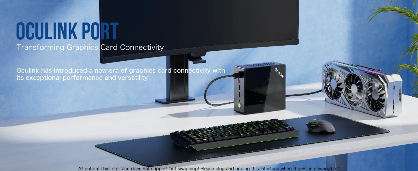 GMKtec K8 Plus Gaming Desktop PC AMD R7 8845HS Gaming Mini PC 8-core 16-thread 32GB DDR5 1TB SSD Work Computer PC Mini Computer