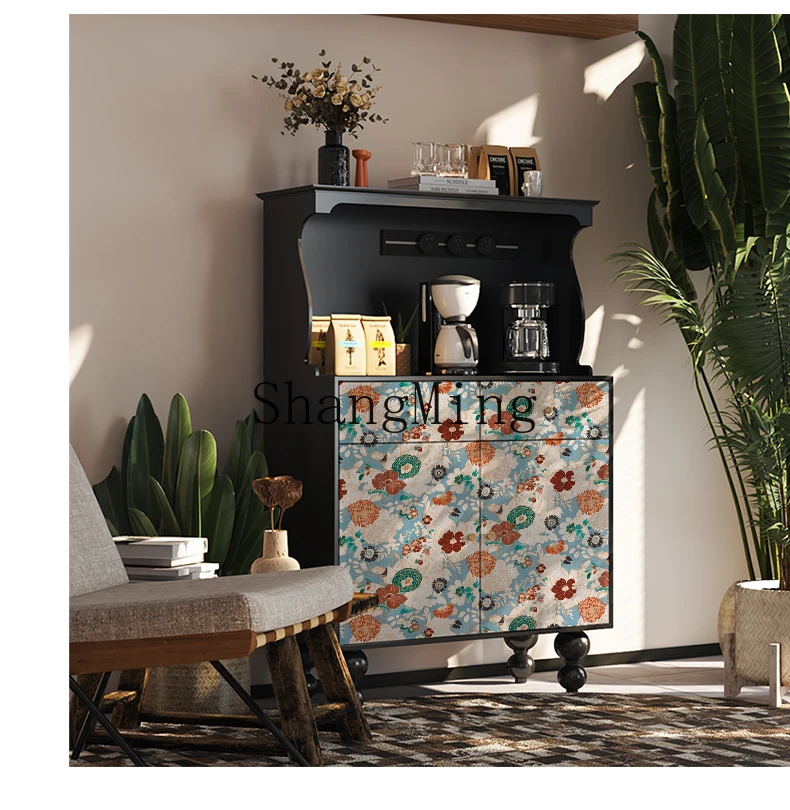 

SM solid wood multi-functional locker light luxury design sense living room bedroom storage removable chest