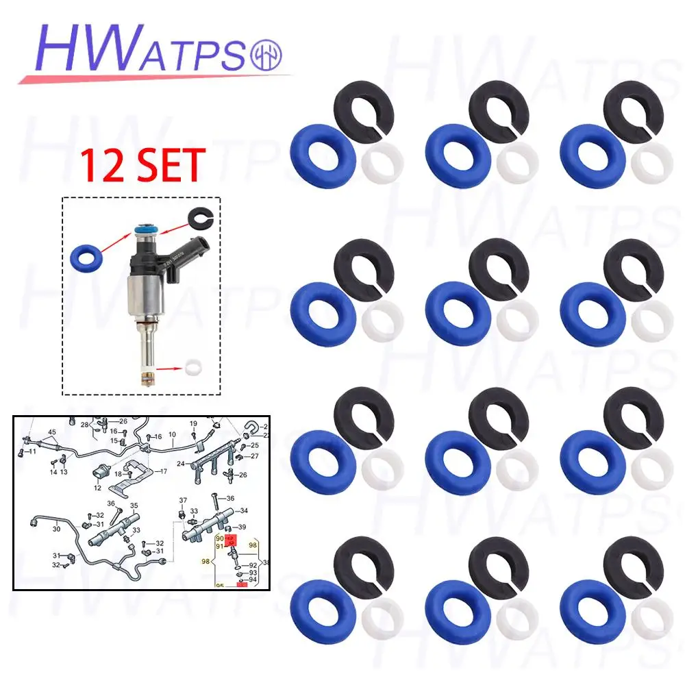 4/8/12 SET 06E998907F Fuel Injector Seal 06E998907 For Audi A4 Avant A5/S5 Coupe Cabriolet A6 C7 A7 Sportback A8 D4 Q7