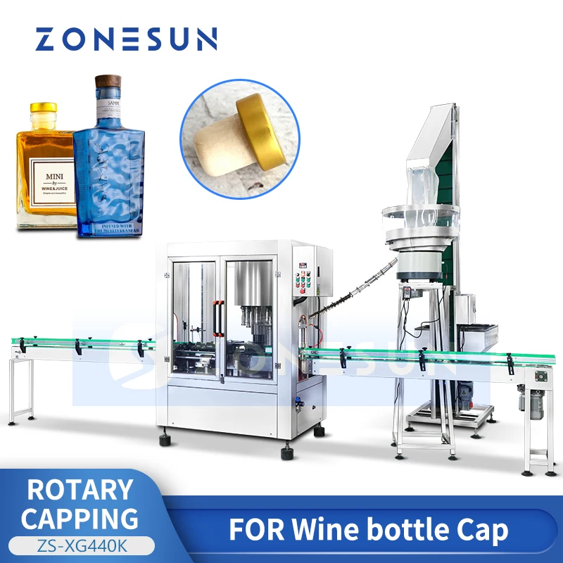 Zonesun Automatic Wine Corker Cork Pressing Machine Electric Bottle Corking Equipment ZS-XG440K
