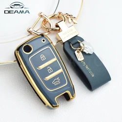 TPU Car Flip Key Case Cover for Hyundai Tucson i30 i35 i40 KONA Genesis Santa Fe Azera Elantra Solaris Accessories