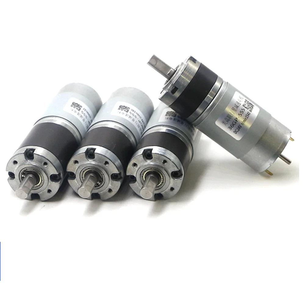 36 مللي متر تيار مستمر الكواكب المخفض 555 تيار مستمر موتور تروس 12 فولت 24 فولت PWM عزم دوران عالي مايكرو سرعة منخفضة 8-1620 دورة في الدقيقة المعدات المنزلية