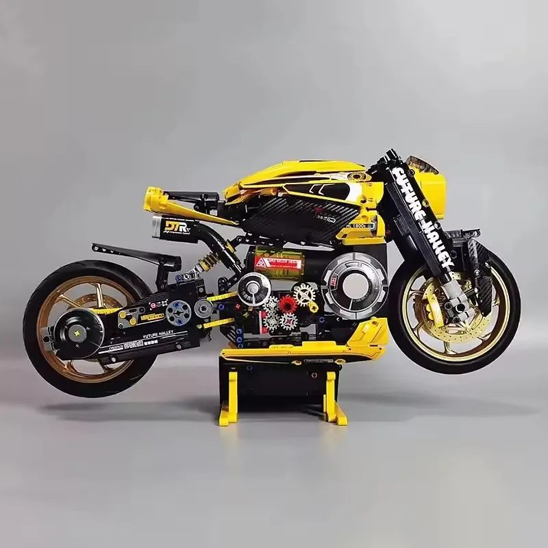 KBOX 10506 MOC ชุดเทคนิค 1:5 รถมอเตอร์ไซค์วิบาก ตัวต่อบล็อก ของเล่นตัวต่อ ของขวัญคริสต์มาสสำหรับเด็ก