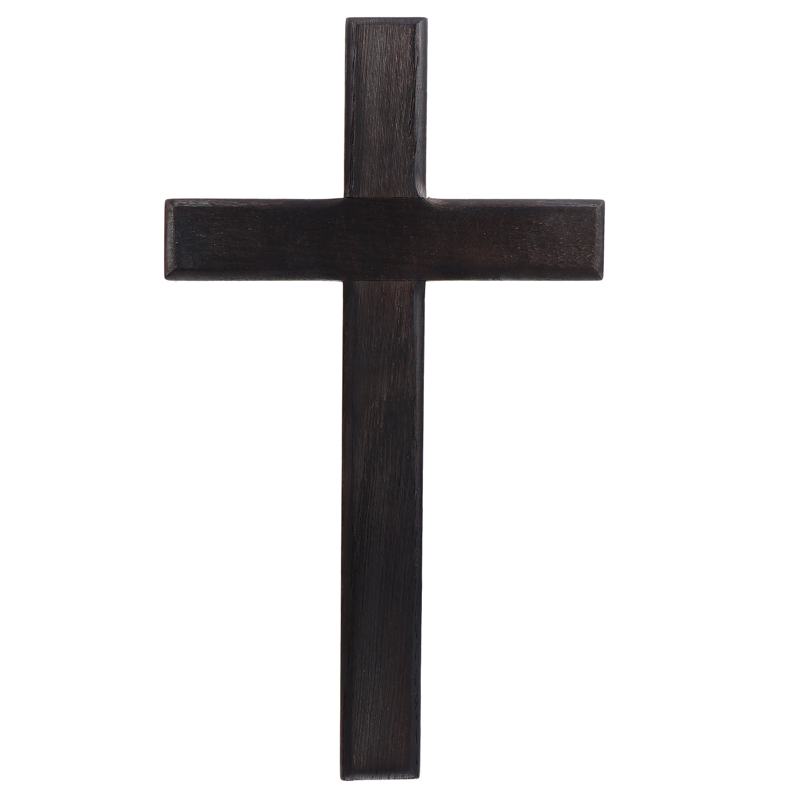

1pc Black Wooden Cross Hanging Ornament Smooth Hand Feeling Wall Decor Craft Perfect for Home Office Church