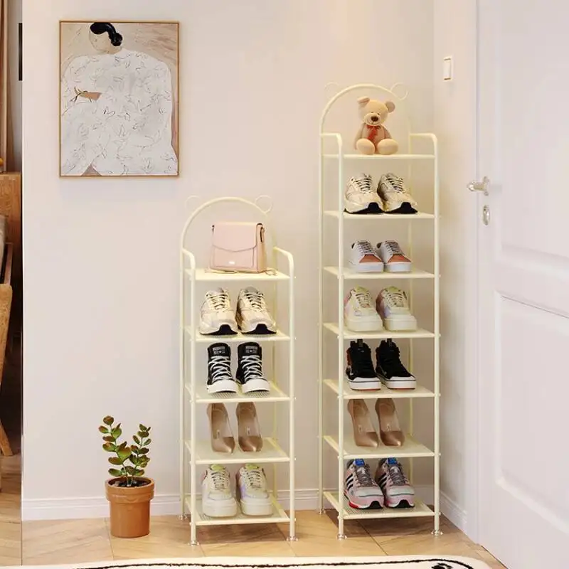 3 طبقات تصميم خزانة خذاء قوية جميلة توفير المساحة المنظم رف الأحذية غرفة المعيشة أثاث Armario De Zapato الحديث #4