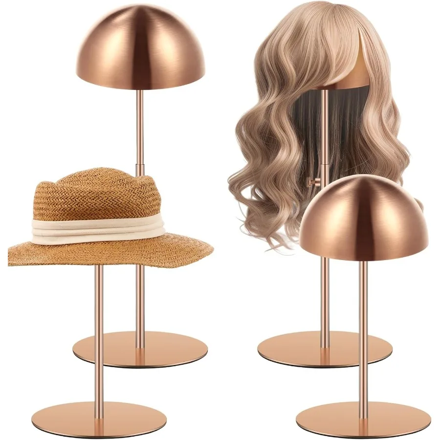 

Sintuff 4 Pcs Hat Display Stand 7.915.7inch Adjustable Wigs Head Holder Stand Anti Rust Non Slip Stable Stainless Steel Metal R