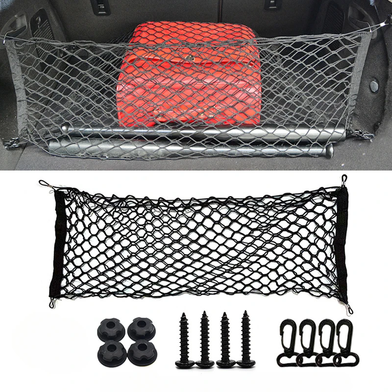 

Car Boot Trunk Net Mesh Elastic Nylon Rear Back Cargo Trunk Storage Organizer Luggage Net Holder Car Accessories