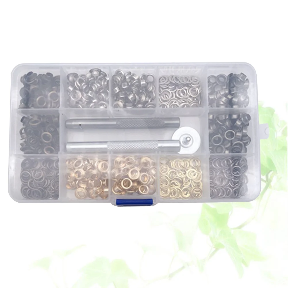 

400Pcs Metal Eyelets Grommets Kit 5mm Easy-to-Use Tools Storage Case for Shoes Clothing Crafts Canvas Tarps Tents