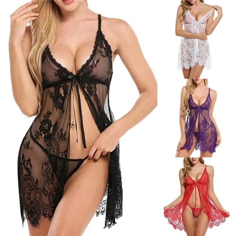 S-3XL Woman Sexy lingerie Erotic Pajamas Erotic Lingerie Sex Clothes Babysuit Transparent Costume Black Sexy Lingerie Underwear