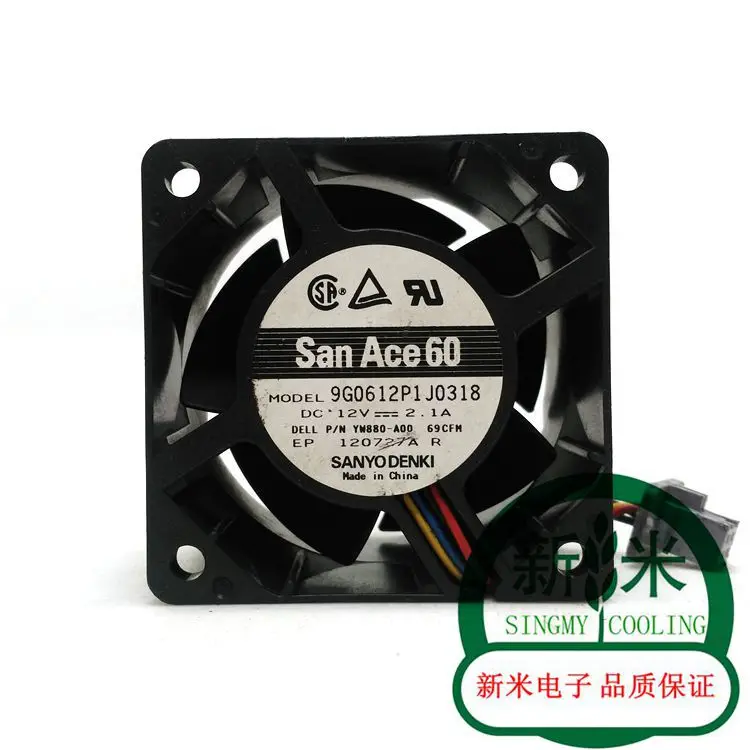 

Б/У SANYO DENKI SAN ACE 9G0612P1J0318 12 В 2.1A 6038 6 см 4 линии серверный вентилятор ATX