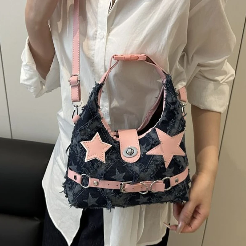 

Американские ретро пряжки ковбойские пентаграммы панк сумки на плечо сумка через плечо большая вместительная сумка для хранения кошелек женская сумка