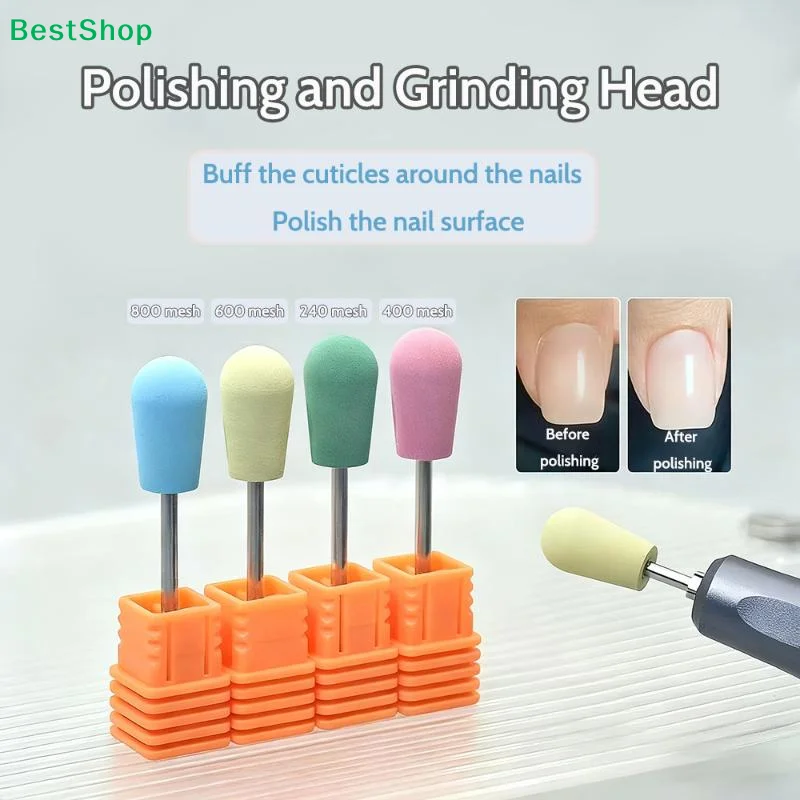 ♥ メッシュネイルファイルドリルビットセット |   400-800 グリットのマニキュアツール、プロのネイルシェーピングと研磨、DIY/サロン用
