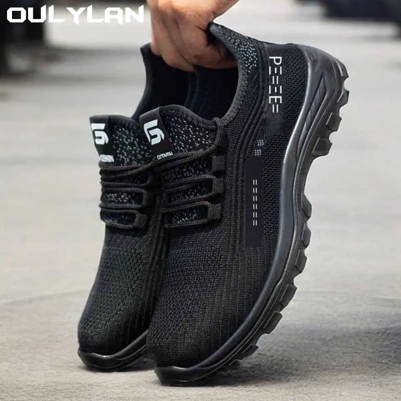 

Oulylan 2025 Industrial Shoes Work Sneakers Safety Shoes Men Steel Toe Puncture-Proof Safety Boots Shoes Work Men Boots