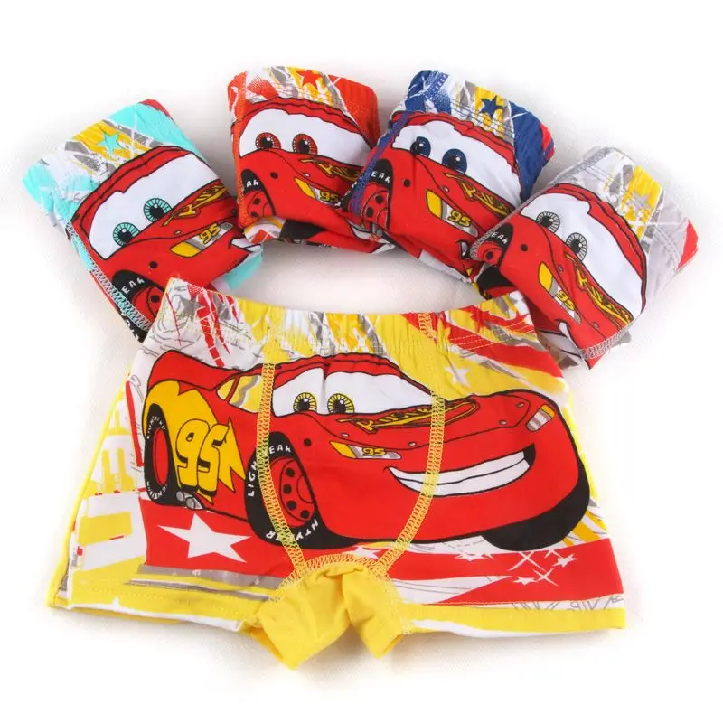 McQueen Anime Cartoon Pure Cotton Boys Underwear Soft and Comfortable Boxer Boxer Briefs 5 Pack Creative Peripheral Wholesale