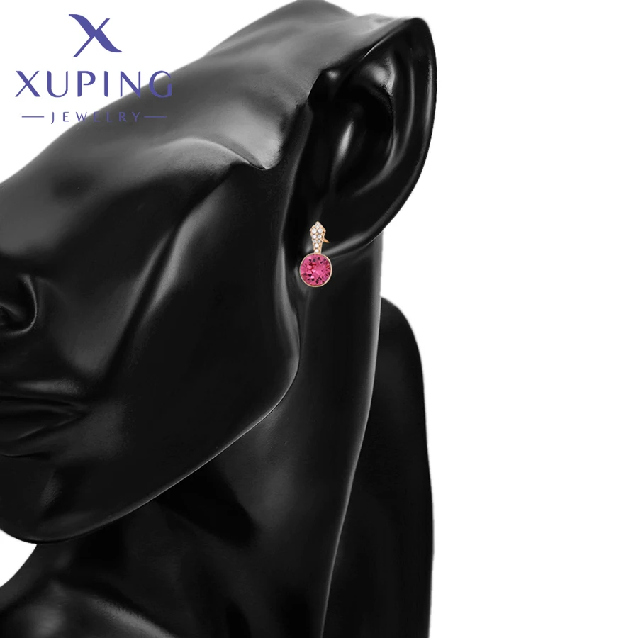 Xuping Jewelry Fashion New Arrival Round Crystal Earring for Women Girl Party Gift A00890218