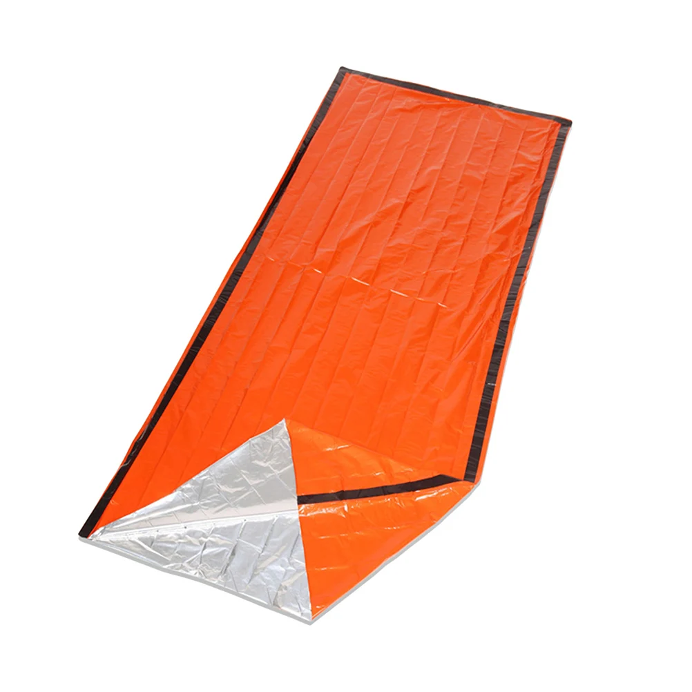

Emergency Sleeping Bag Pe Aluminum Film Compact Moisture-Proof First Aid Blanket Outdoor Camping Hiking Storage Bag Whistle