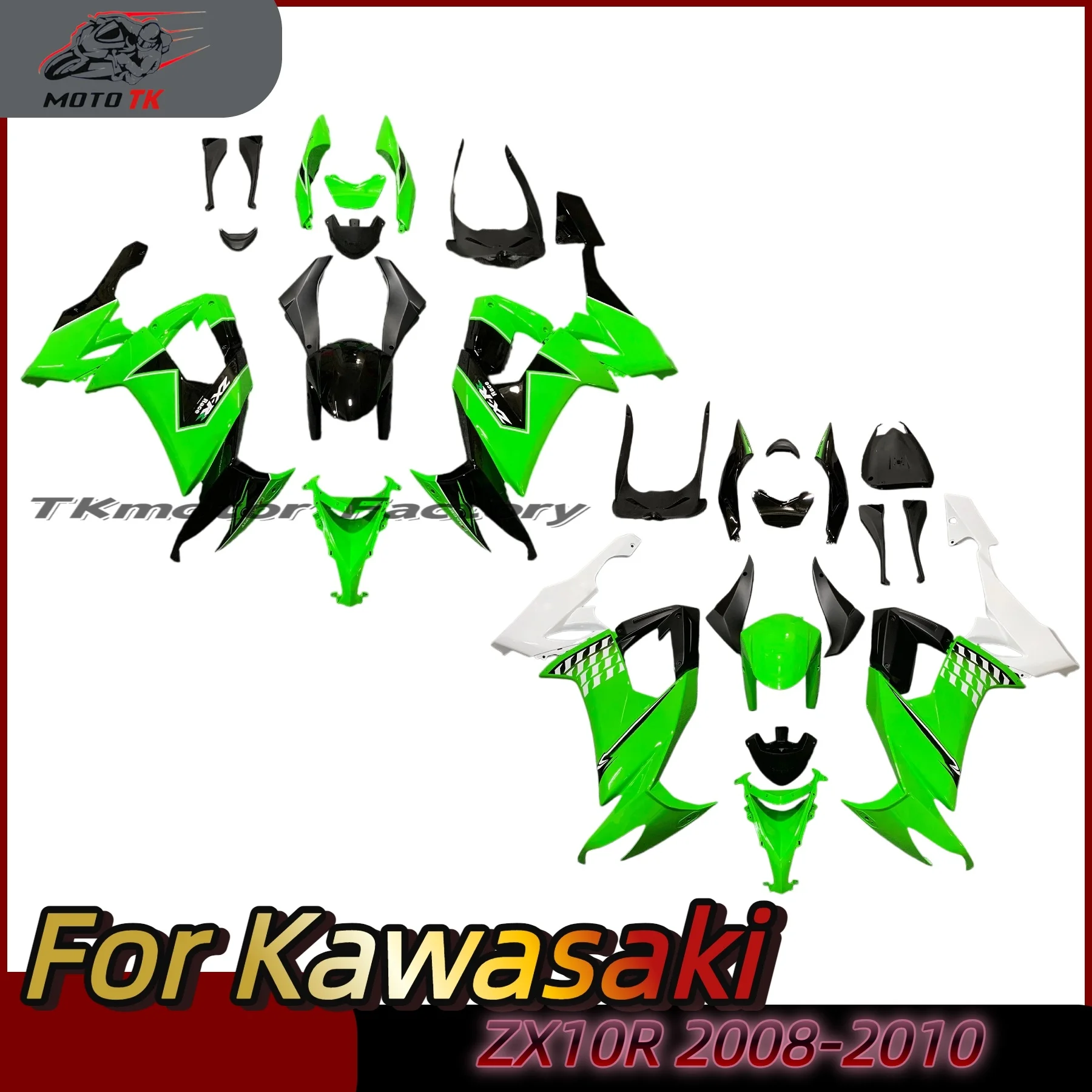 

ABS Fairing Cowl Kit for Kawasaki ZX 10R 2008 2009 2010 Motorcycle Complete Body Plastic Fairings Cover ZX10R 08 09 10