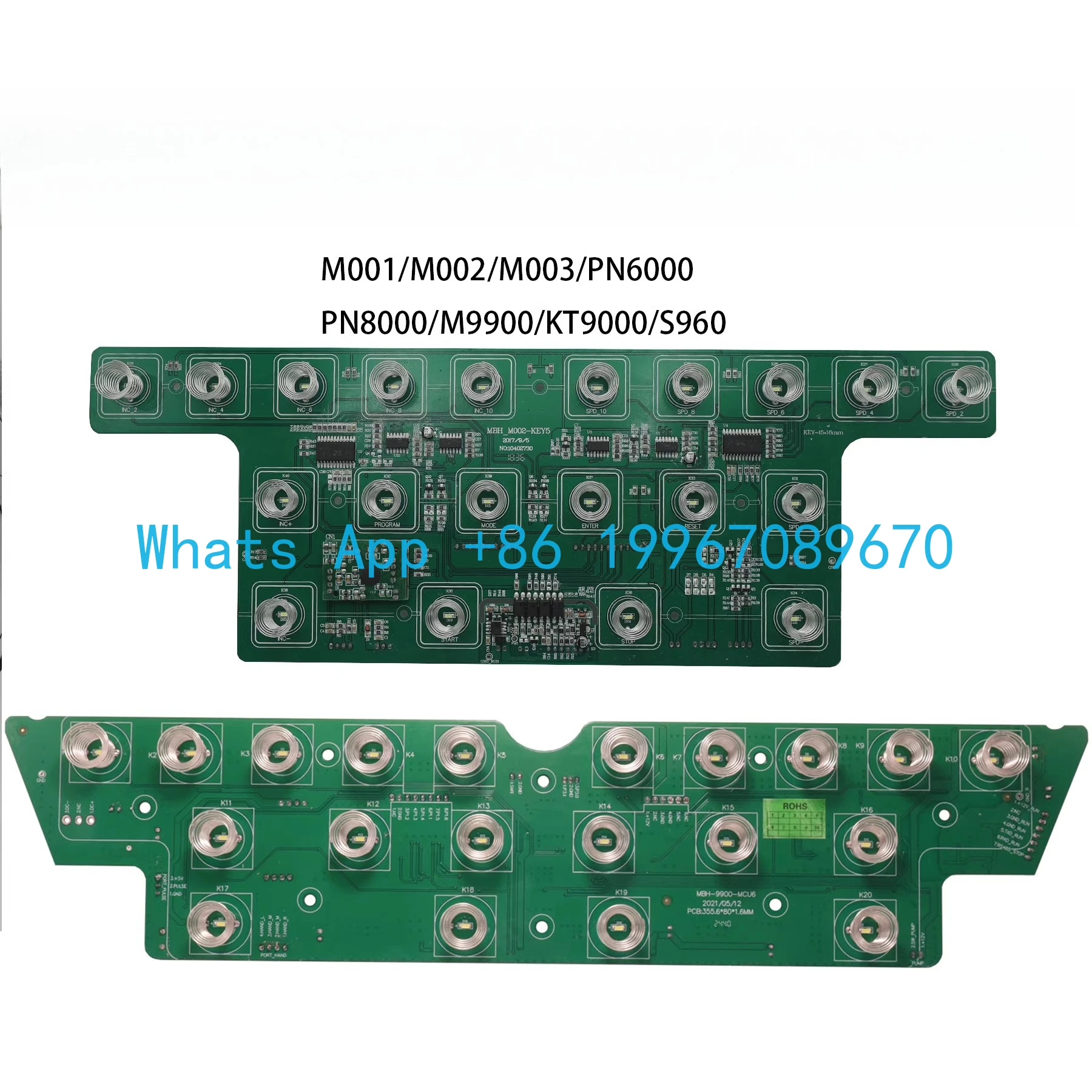 

Suitable for Maibaohe treadmill button board PN6000/PN8000/M001/M002/M003/M9900/M960