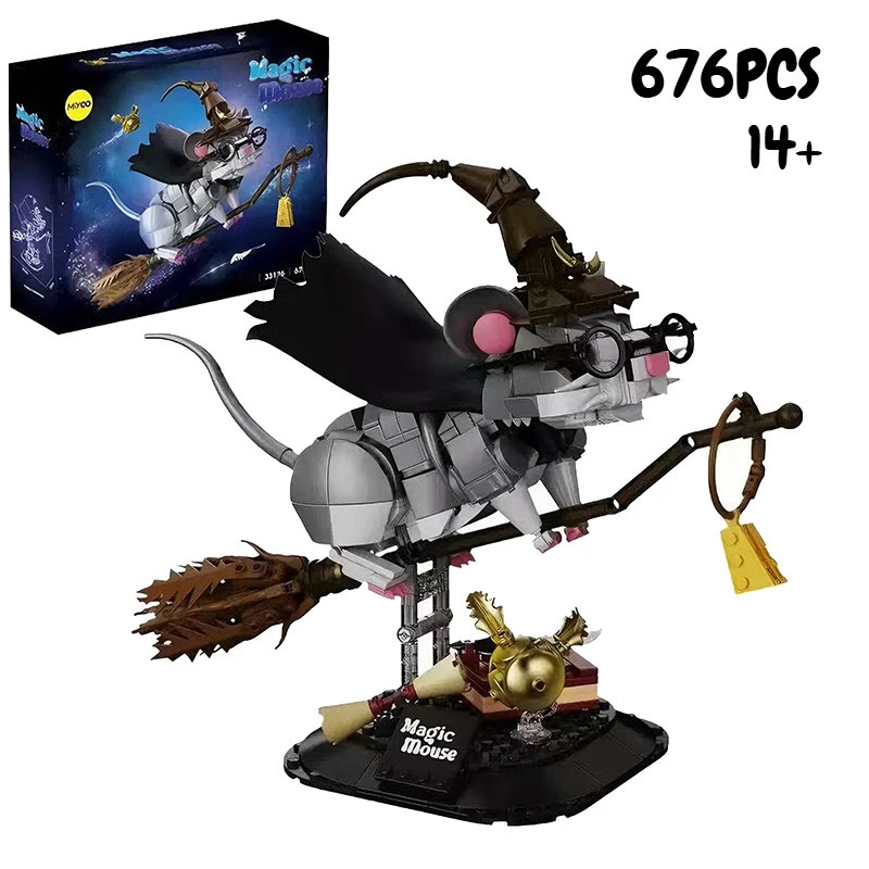 

676PCS Creative Magic Mouse Building Blocks Exquisite Collectibles Desktop Ornament Construction Bricks Toy Gift For Children