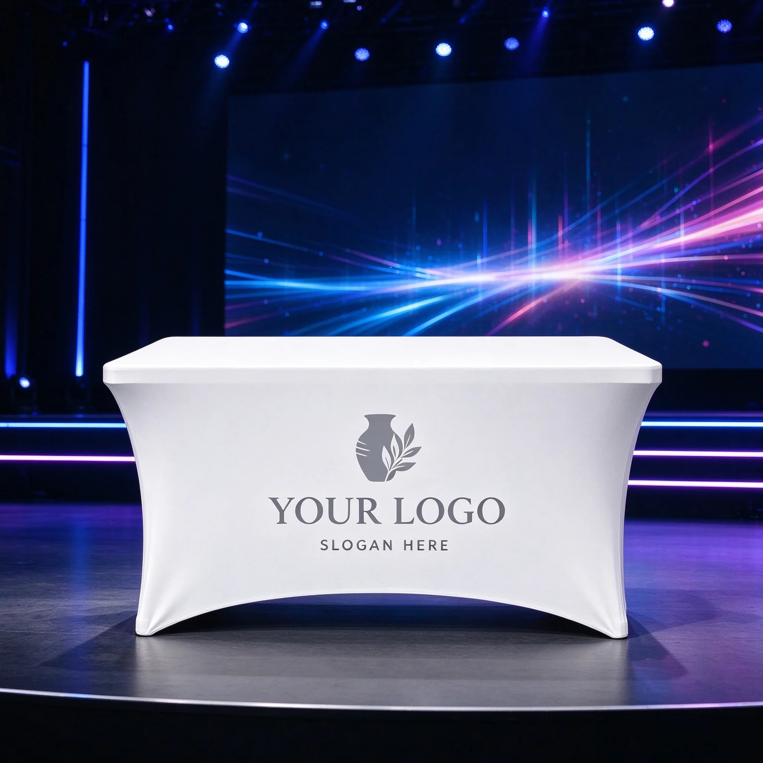Custom logo tablecloths—suitable for business events, weddings, anniversaries, trade shows, booths, parties, festivals, and birt