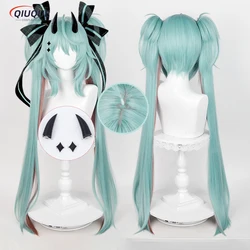 Anime Miku Rascal Cosplay Wig Miku x Rascal 2023 Long Ponytails Heat Resistant Synthetic Hair Halloween Party Wigs + Wig Cap