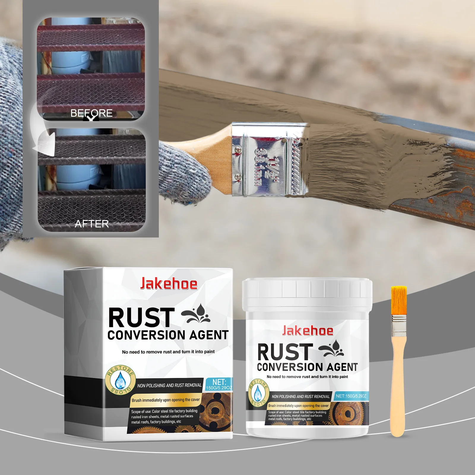 

Metal Surface Anti-Rust Agent - Aids in Reducing Rust Prevents Oxidation Forms Protective Film Rust Remover & Cleaner