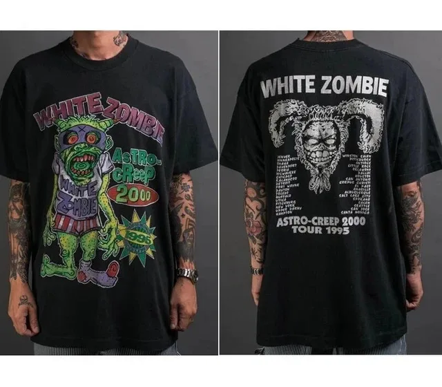 1995 White Zombie Astro-Creep 2000 Tour 2 Sided T-Shirt