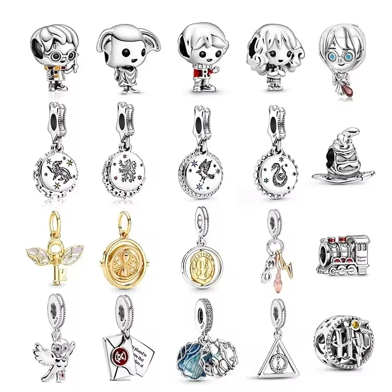 MINISO Disney Hot selling S925 Sterling Silver Harry Potter Charm Suitable Original Pantaro Bracelet Exquisite Gift For Women