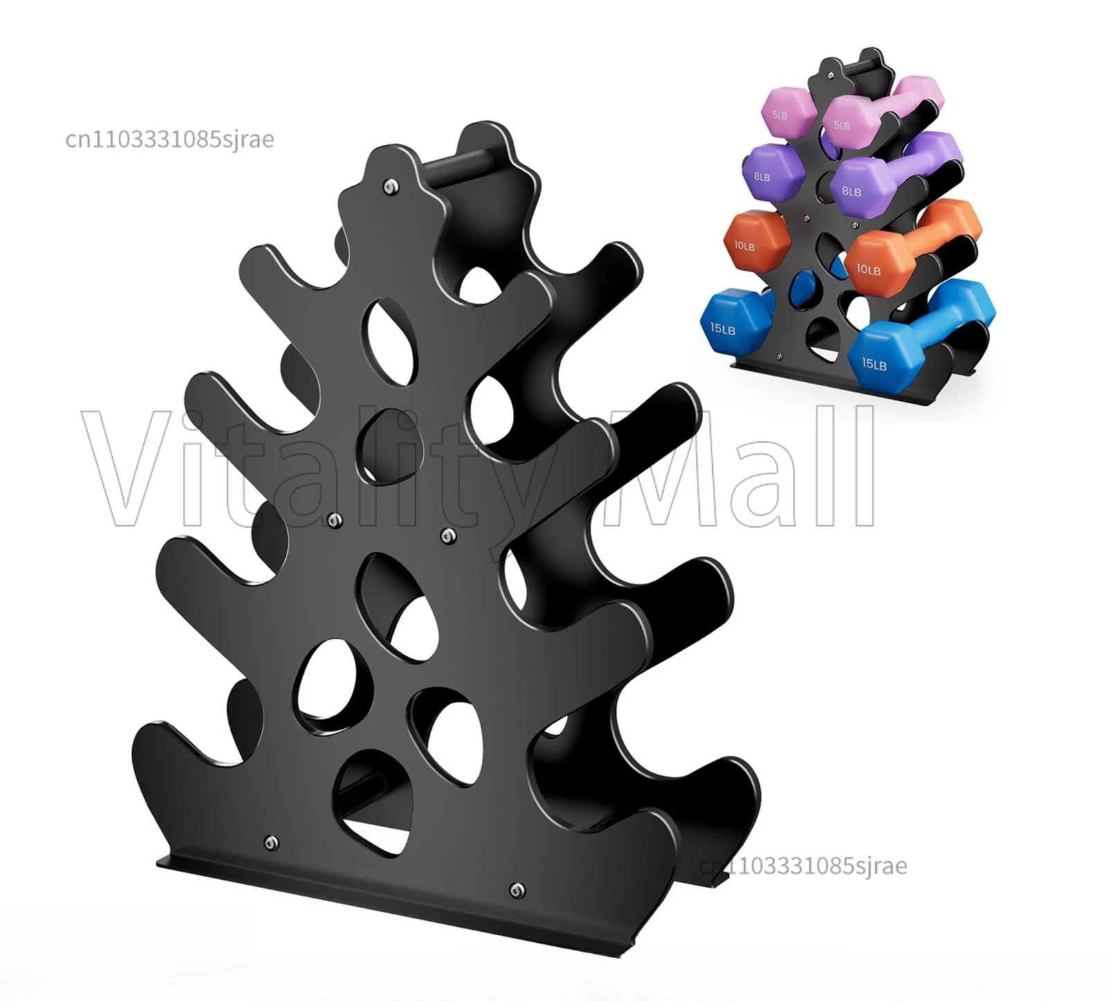 

Коралловая стойка для гантелей, хранилище для домашнего фитнеса, отделочная посуда с ручками, компактный дизайн и экономия места.