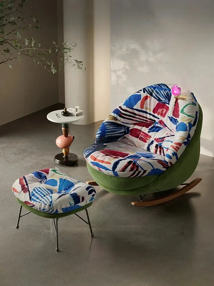 

Simple Modern Lazy Adult Rocking Chair Lazy Reclining Sofa Chair Leisure Chair Home Living Room