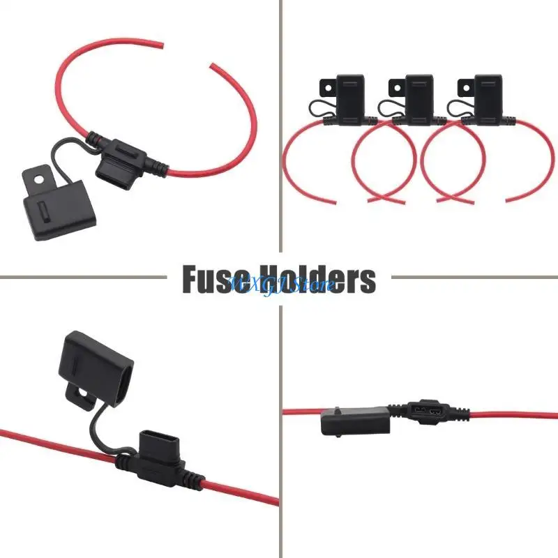 

37JE 32V 30A Reusable Fuses Holder with 12 AWG Wire for Car Trucks Boats Fuses Holder