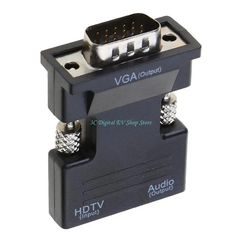 

E74D 1080P Female to Male VGA Converter Video Output for PC Laptop Monitor Projector Low Power Consumption