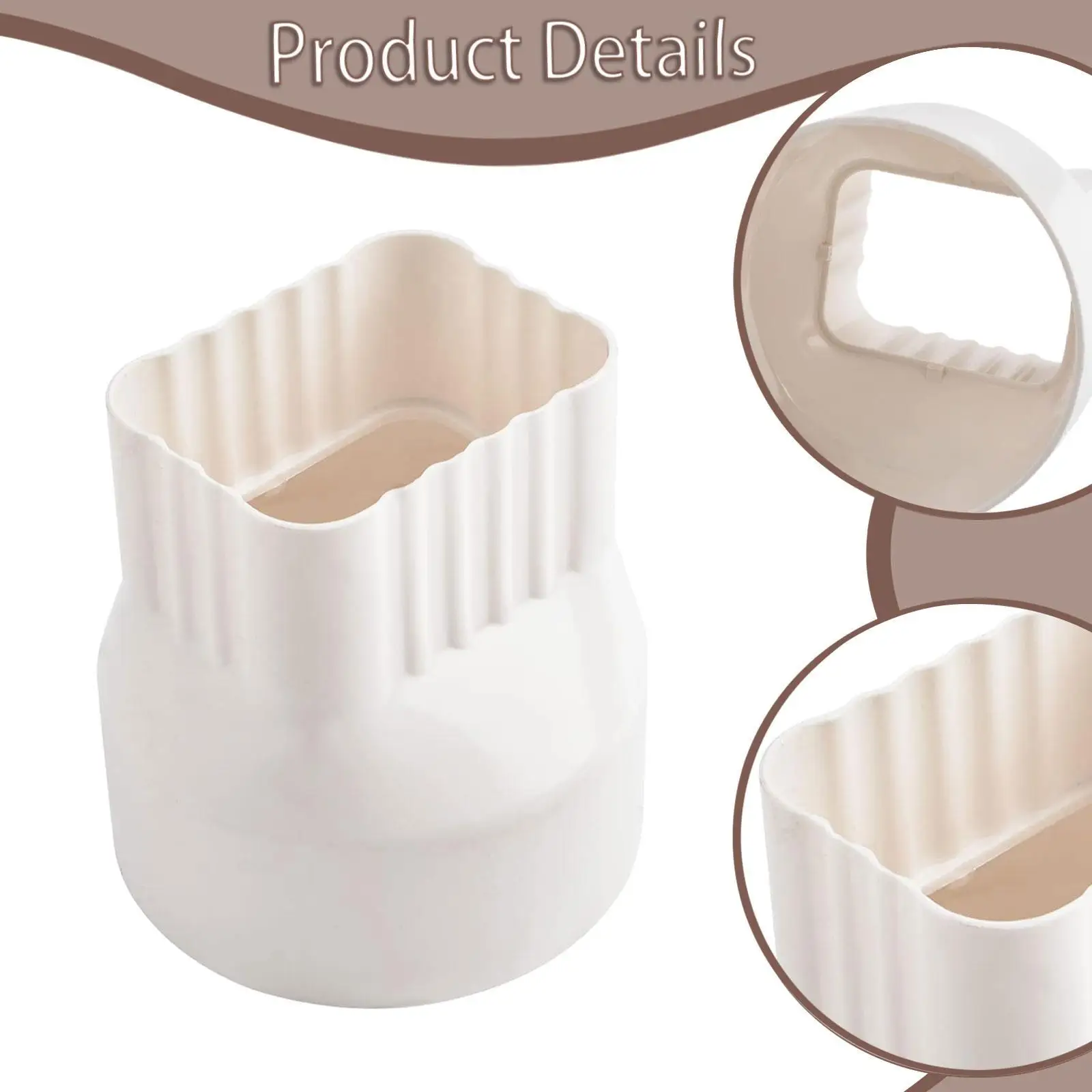 Rainwater Downspout Connector PVC Material Quick Install Gutter Adapter for Outdoor Home Roof Wall Drainage Tube