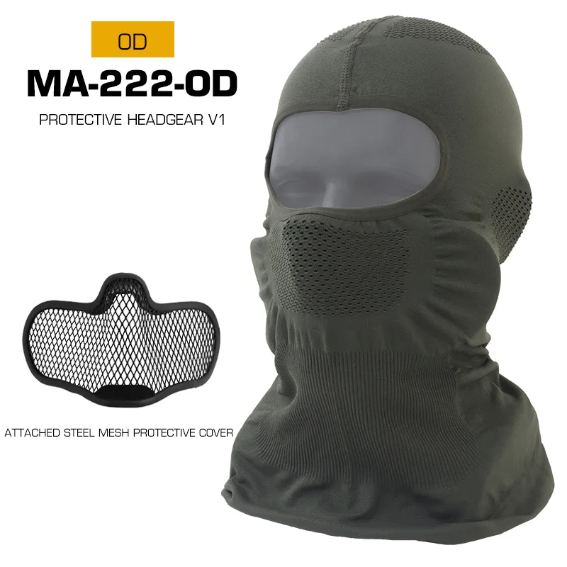 Taktische Vollgesichtsmaske Hochelastische Atmungsaktive Sturmhaube Venom V1 für CS Paintball Motorrad Radfahren Schnellhelm-Ausrüstung
