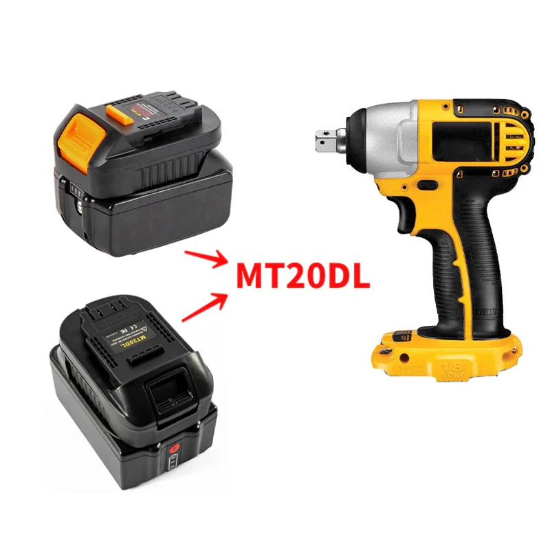 Mt20Dl Battery Adapter For Makita 18V Bl1830 Bl1860 Bl1815 Li-Ion Battery For Dewalt 18V 20V Dcb200 Li-Ion Battery