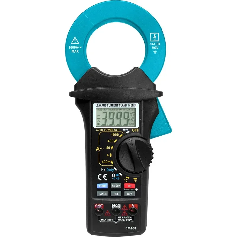 

ALLOSUN EM468 Clamp Meter Digital Multimeter AC1000A Range 3 3/4 digits LCD