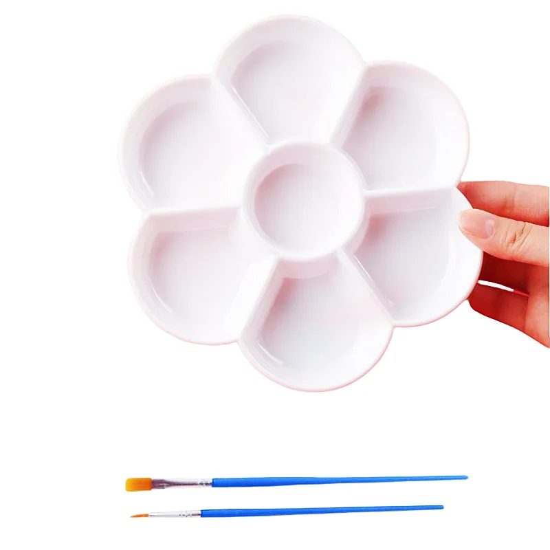 Plum Blossom Paint Palette, Thickened Plastic Tray for Gouache & Chinese Painting, Art Supplies for Students & Artists
