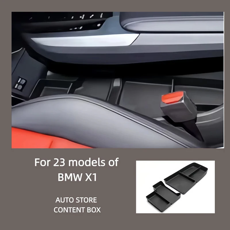 Suitable for 23 BMW X1 Center Console Lower Storage Compartment Car Central Modification Storage Box Organizing Accessories