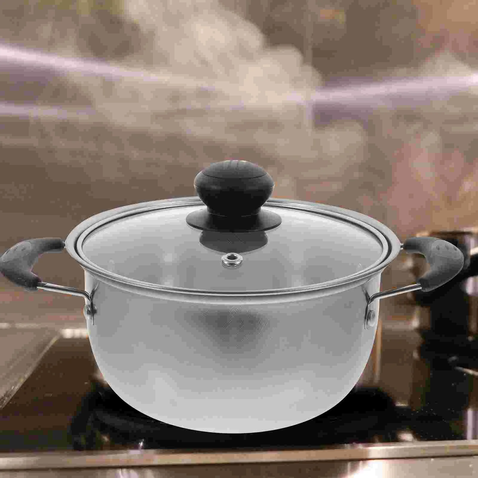 

Pans Stainless Steel Hot Metal Noodles Healthy Cookware Stock Silver Soup Kitchen Baby