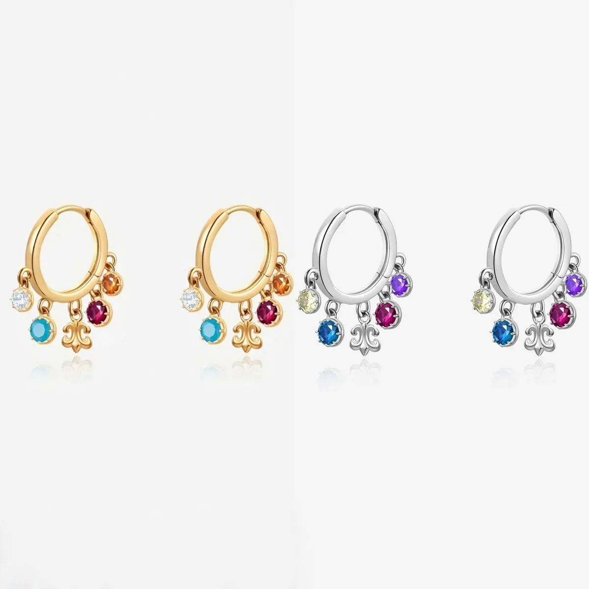 Iris Starry Light Luxury Temperament Versatile Gold Iris Necklace Dopamine Colorful Treasure Iris Earrings For Women view 4