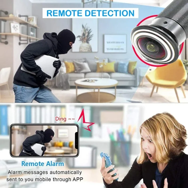 High Quality Wide Angle 180 Degree Bidirectional Voice Cat Eye Intelligent Anti-theft 2025 Wifi Wireless Visual Cat Eye Home Hot