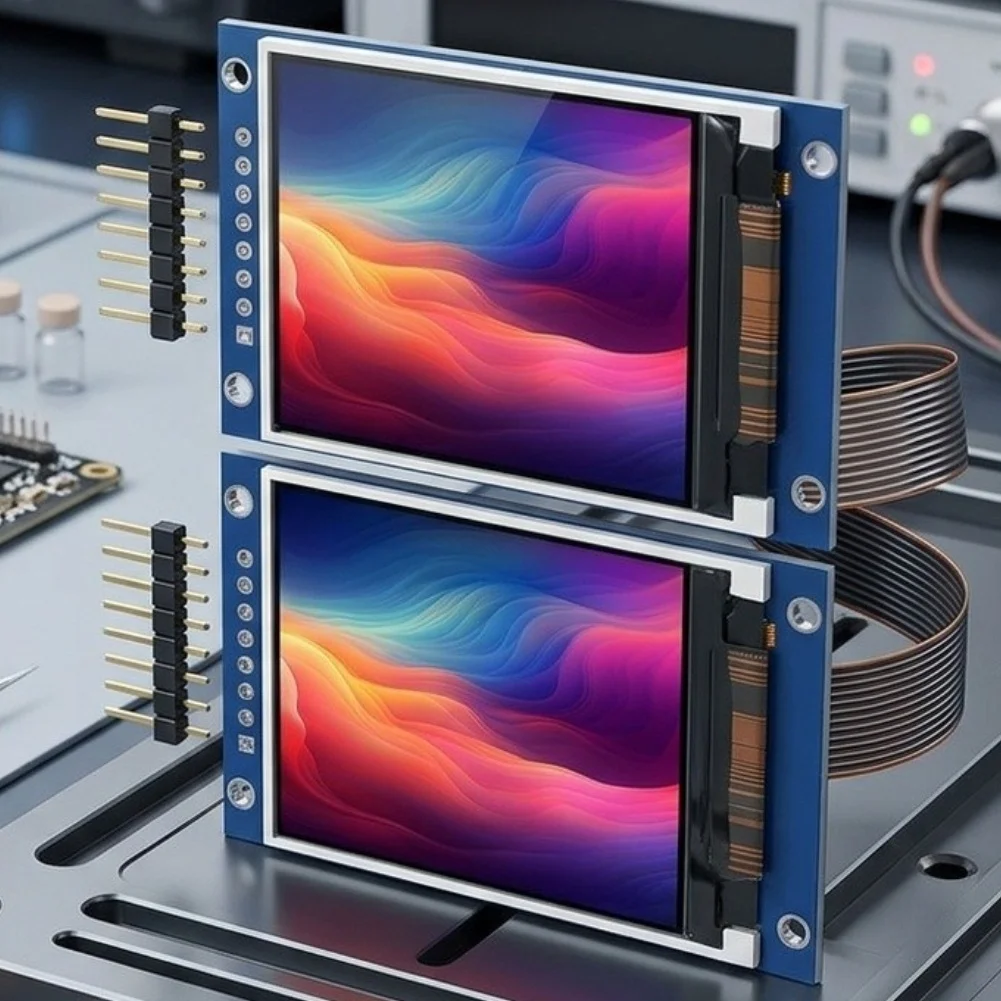 2 Pcs 2.0 inch IPS TFT LCD Display Module 240x320 Resolution 360 Degree Viewing Angle for STM32 C51 Development Work