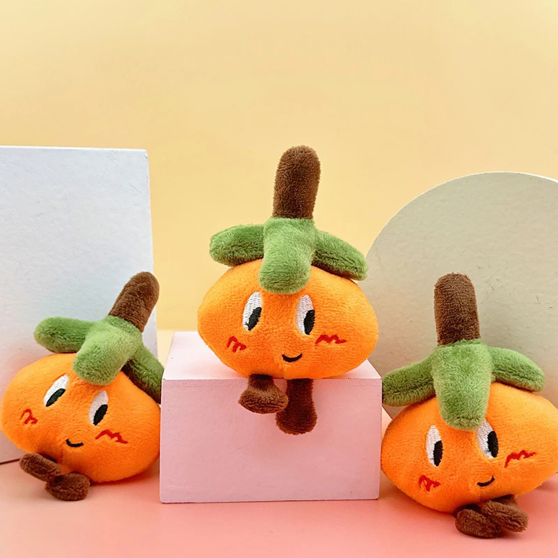 Orange Plush Portable Cuye Lucky Orange Plush Bag Charm Funny Kawaii Plush Keychain Soft Plush Toy Dolls For Backpacks School