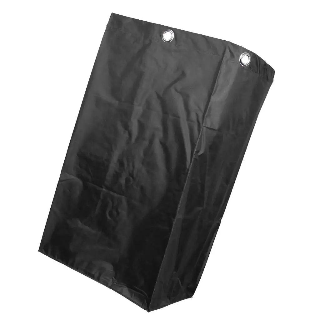 Durable Oxford Housekeeping Cart Bag Black Waterproof Janitorial Trolley Sack for Hotel Service Carts