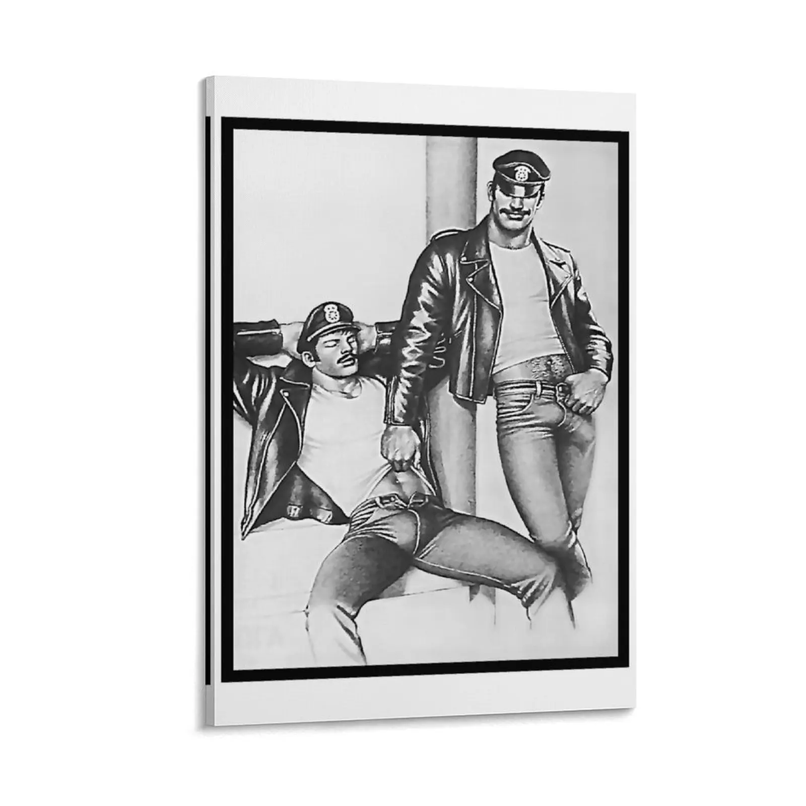 Vintage Tom of Finland - Frisky Duo Canvas Painting Decor for room Wall decoration poster poster anime